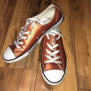 Orange Leather Converse Dainty - Sz 7